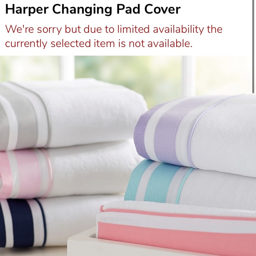 Navy Harper Stripe PBK Changing Pad Cover